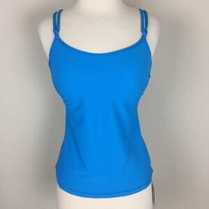Athleta Blue Cloudbreak Rib Bra-Sized Tankini 32B NWT